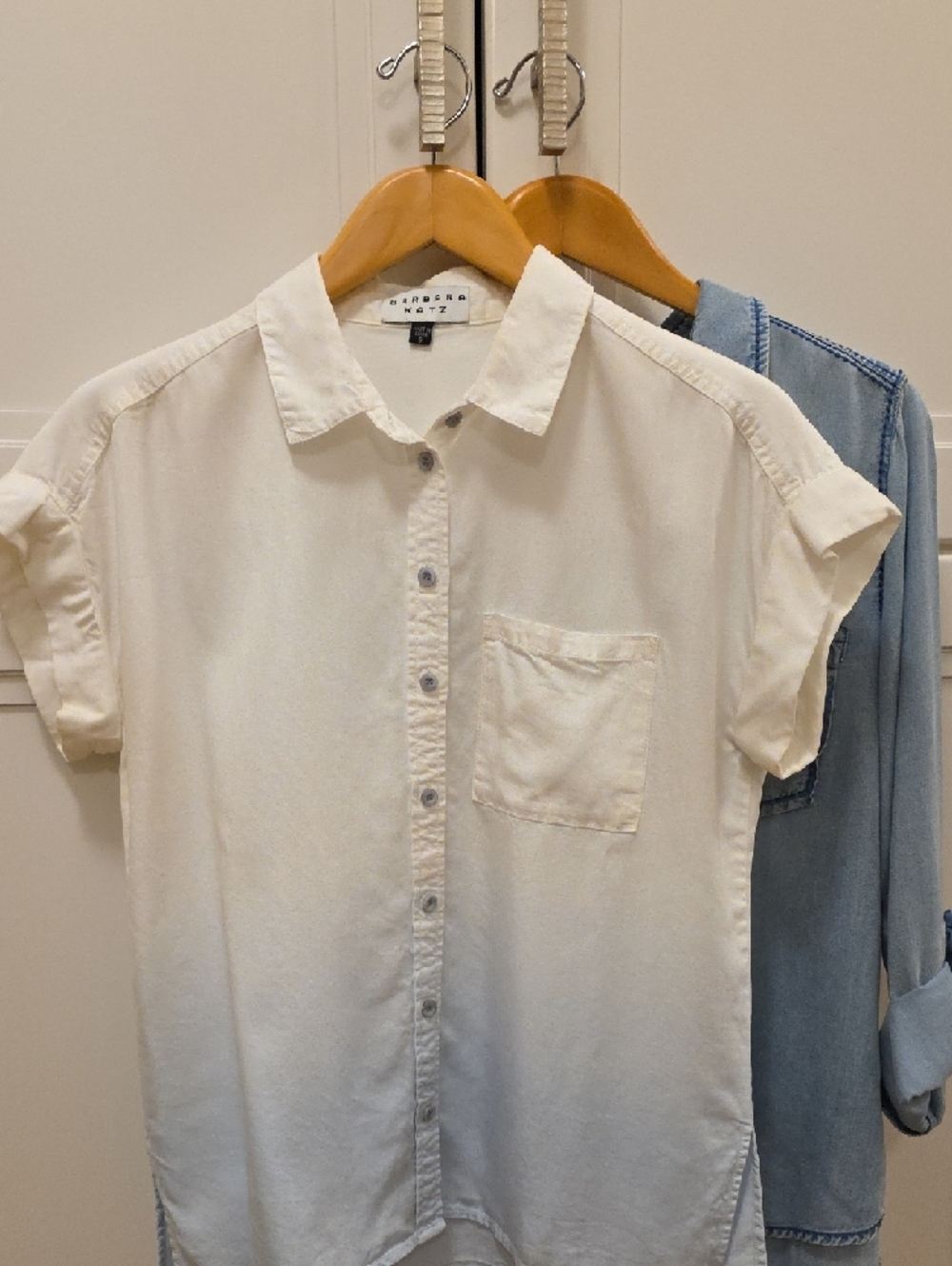 2 Bundle Light Wash Denim Button-Down Shirts